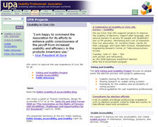 Screen image of UPA Usability in Civic Life web site